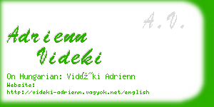 adrienn videki business card